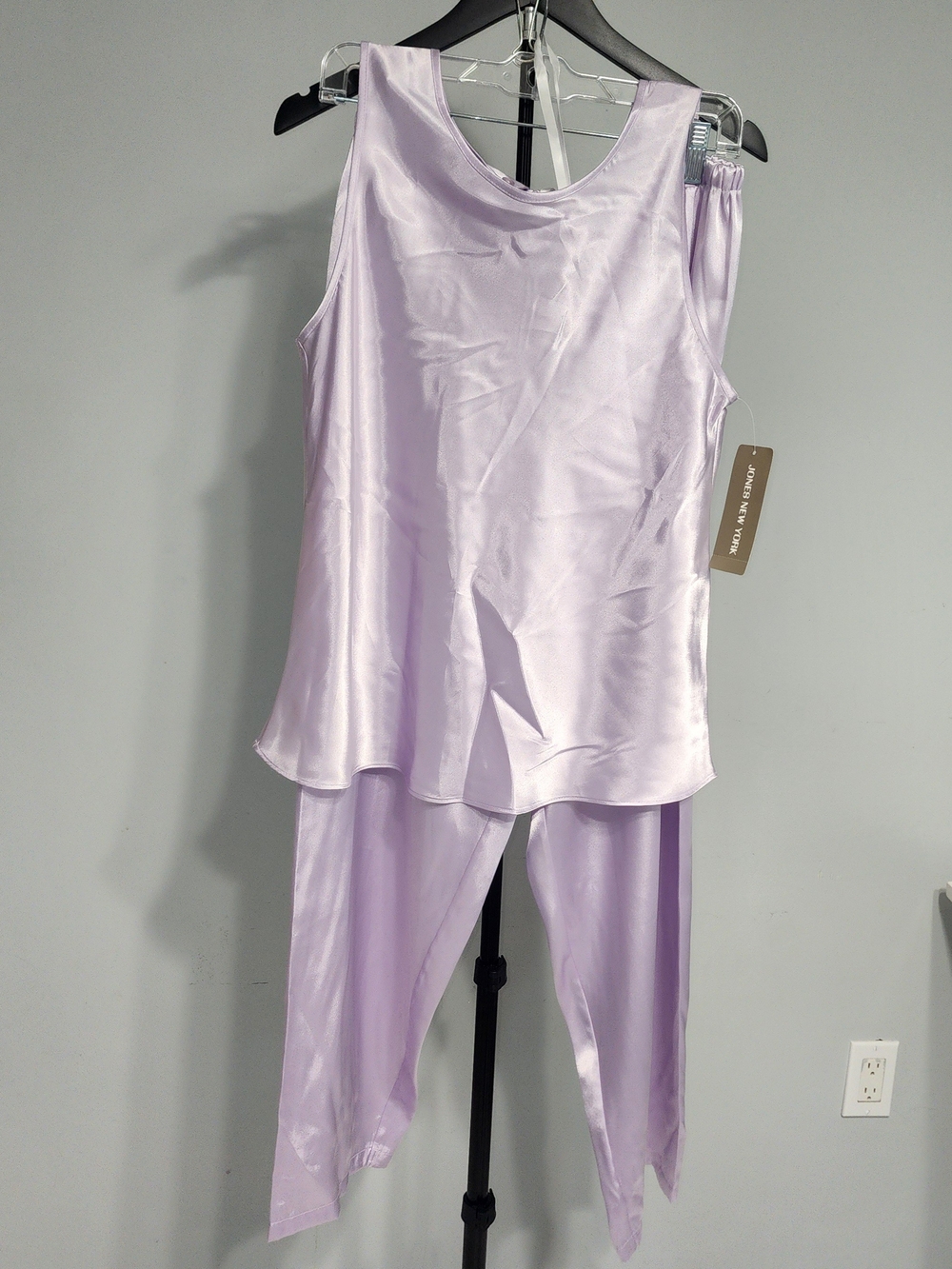 Jones New York Lilac Satin Like Tank & Pants Sleep Set